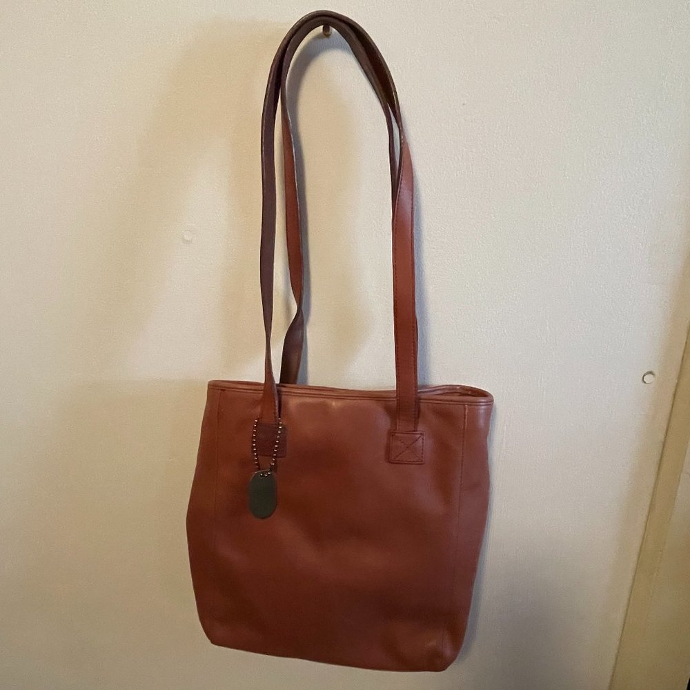 Nine West Tan Leather Bucket Bag